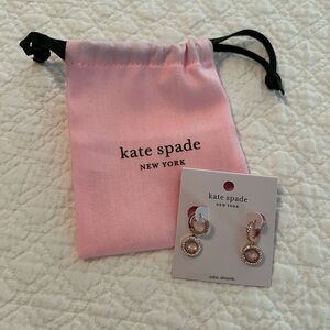 Kate Spade “Spot the Spade” Earrings in Rose Gold